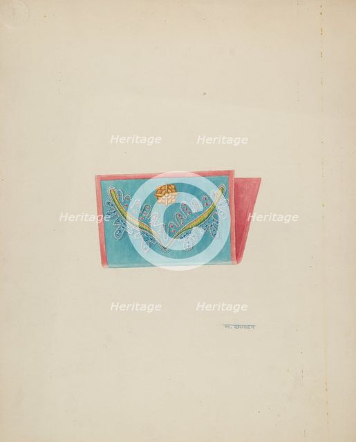 Needle Case, c. 1937. Creator: Ruth Buker.