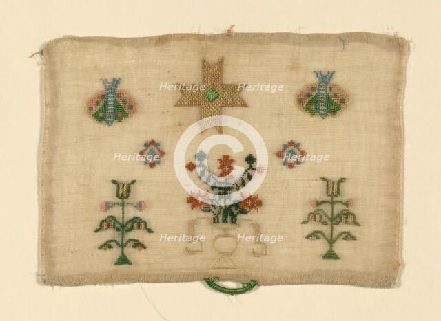 Needlecase Sampler, England, late 18th century. Creator: Unknown.