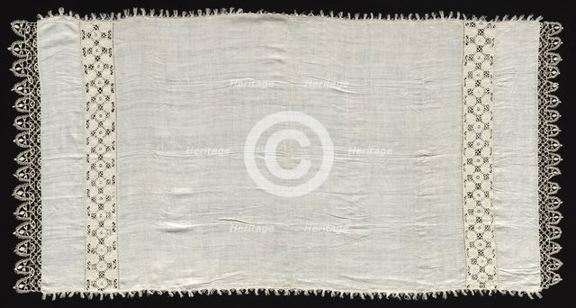 Needlepoint (Cutwork) and Bobbin Lace Cloth, 16th century. Creator: Unknown.