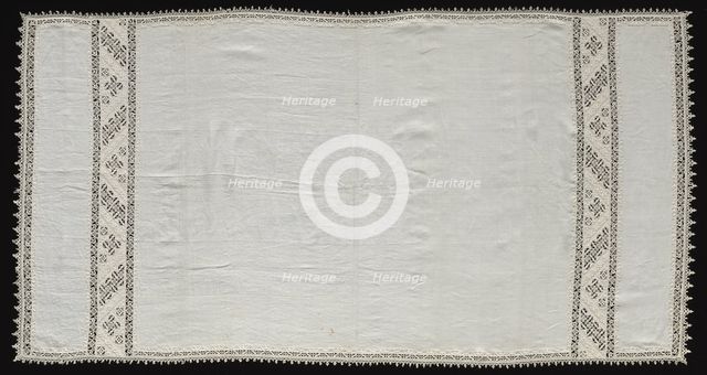 Needlepoint (Cutwork) and Bobbin Lace Cloth, 16th century. Creator: Unknown.