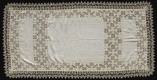 Needlepoint (Cutwork) and Bobbin Lace Cloth, 16th century. Creator: Unknown