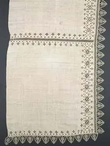 Needlepoint (Cutwork) and Bobbin Lace Altar Frontal, 16th century. Creator: Unknown