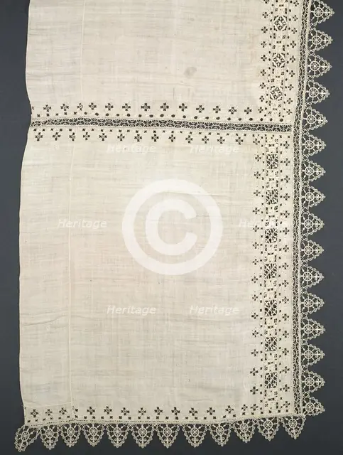 Needlepoint (Cutwork) and Bobbin Lace Altar Frontal, 16th century. Creator: Unknown.