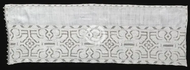 Needlepoint (Cutwork) and Bobbin Lace Panel, late 16th century. Creator: Unknown.