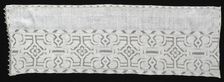 Needlepoint (Cutwork) and Bobbin Lace Panel, late 16th century. Creator: Unknown