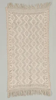 Needlepoint (Cutwork) and Bobbin Lace Table Cover, 16th-17th century. Creator: Unknown