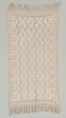 Needlepoint (Cutwork) and Bobbin Lace Table Cover, 16th-17th century. Creator: Unknown