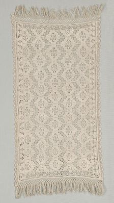 Needlepoint (Cutwork) and Bobbin Lace Table Cover, 16th-17th century. Creator: Unknown