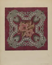 Needlepoint and Beadwork Square, c. 1937. Creator: Erwin Schwabe