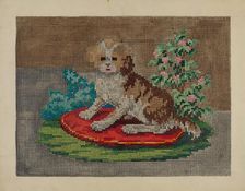 Needlepoint Dog, c. 1936. Creator: Evelyn Bailey