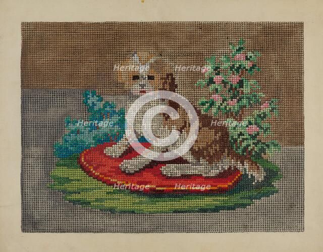 Needlepoint Dog, c. 1936. Creator: Evelyn Bailey.