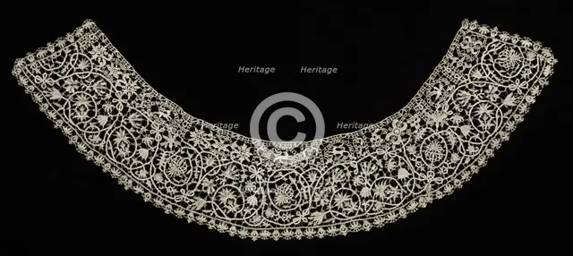Needlepoint (Punto in aria) Lace Collar, 16th-17th century. Creator: Unknown.