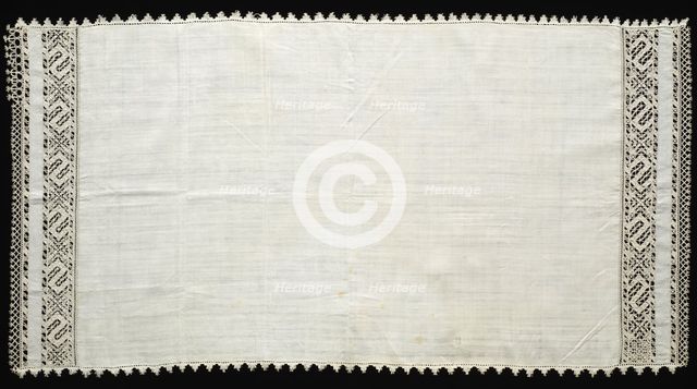 Needlepoint (Reticella) and Bobbin Lace Cloth, 16th century. Creator: Unknown.
