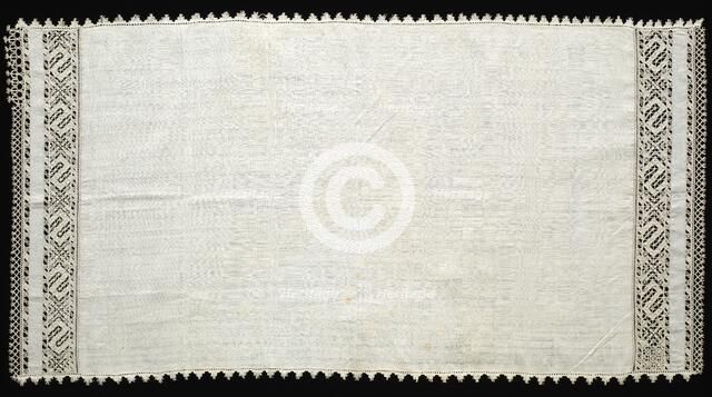 Needlepoint (Reticella) and Bobbin Lace Cloth, 16th century. Creator: Unknown.