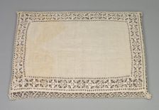 Needlepoint (Reticella) and Bobbin Lace Pillow Case, 17th-18th century. Creator: Unknown