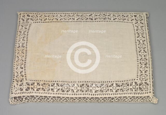 Needlepoint (Reticella) and Bobbin Lace Pillow Case, 17th-18th century. Creator: Unknown.