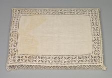 Needlepoint (Reticella) and Bobbin Lace Pillow Case, 17th-18th century. Creator: Unknown