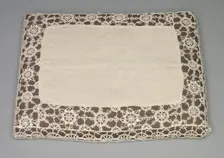 Needlepoint (Reticella) and Bobbin Lace Pillow Case, 17th century. Creator: Unknown