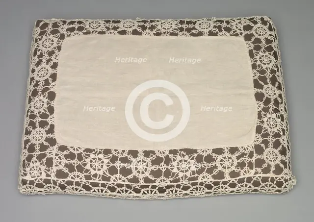 Needlepoint (Reticella) and Bobbin Lace Pillow Case, 17th century. Creator: Unknown.