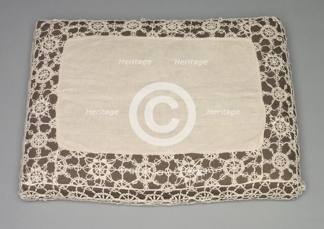 Needlepoint (Reticella) and Bobbin Lace Pillow Case, 17th century. Creator: Unknown.