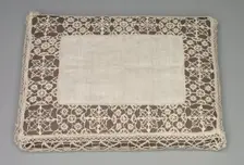 Needlepoint (Reticella) and Bobbin Lace Pillow Case, 17th century. Creator: Unknown