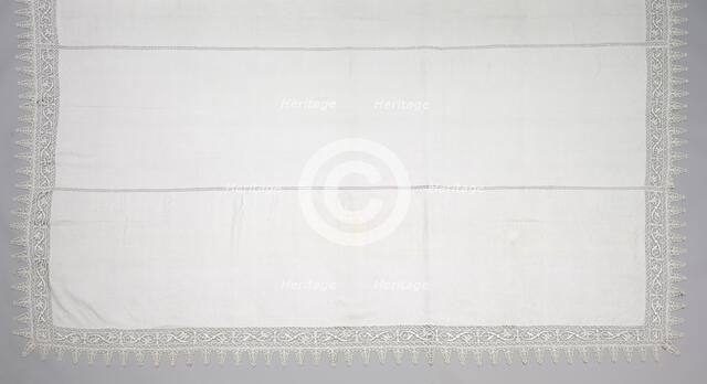 Needlepoint (Reticella) and Bobbin Lace Sheet, late 16th century. Creator: Unknown.