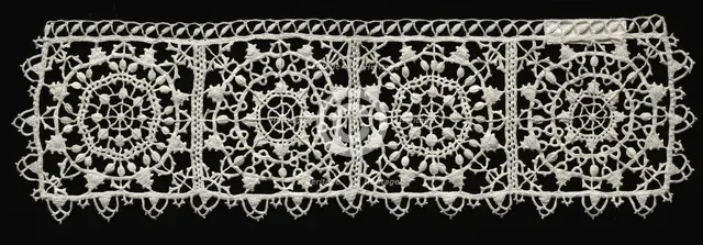 Needlepoint (Reticella) Lace Cuff, second half of 16th century. Creator: Unknown.