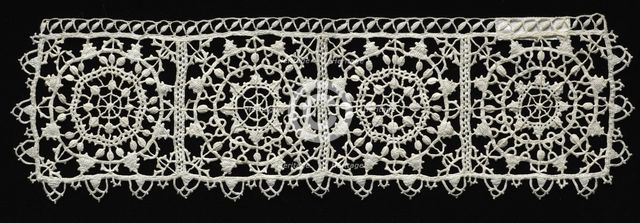Needlepoint (Reticella) Lace Cuff, second half of 16th century. Creator: Unknown.