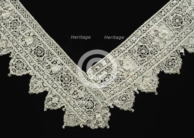 Needlepoint (Reticella) Lace Edging, 17th century. Creator: Unknown.