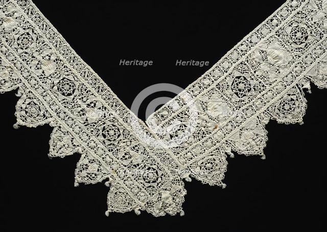 Needlepoint (Reticella) Lace Edging, 17th century. Creator: Unknown.