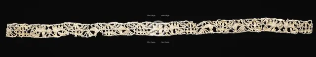 Needlepoint (Reticella) Lace Fragment, early 17th century. Creator: Unknown.