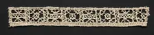 Needlepoint (Reticella) Lace Insertion, 17th century. Creator: Unknown