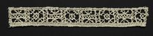 Needlepoint (Reticella) Lace Insertion, 17th century. Creator: Unknown