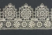 Needlepoint (Reticella) Lace Insertion and Edging, second half of 16th century. Creator: Unknown