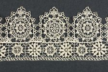 Needlepoint (Reticella) Lace Insertion and Edging, second half of 16th century. Creator: Unknown