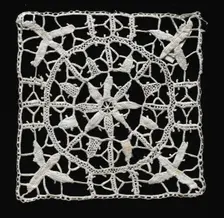Needlepoint (Reticella) Lace Square, 16th-17th century. Creator: Unknown