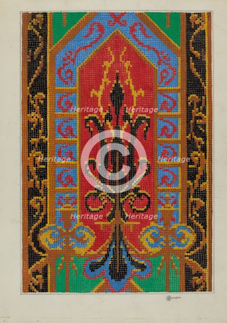 Needlepoint Tapestry, c. 1936. Creator: Cornelius Christoffels.