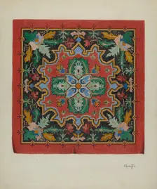 Needlepoint Tapestry, c. 1940. Creator: Cornelius Christoffels