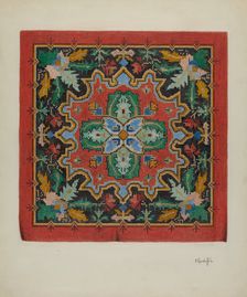 Needlepoint Tapestry, c. 1940. Creator: Cornelius Christoffels