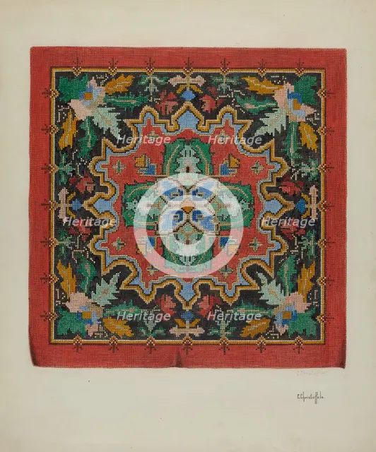 Needlepoint Tapestry, c. 1940. Creator: Cornelius Christoffels.