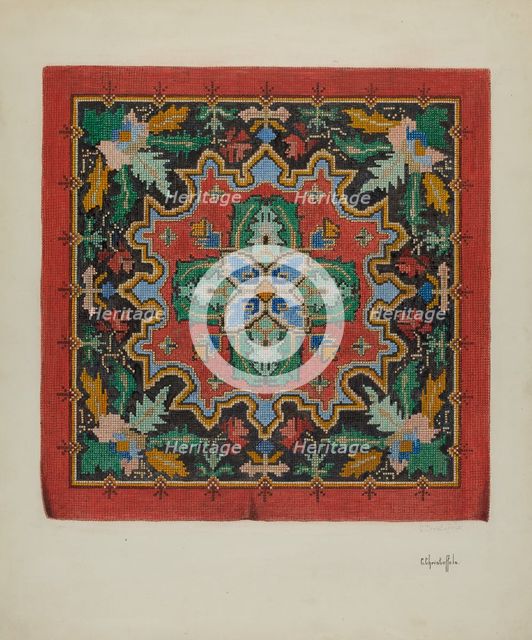 Needlepoint Tapestry, c. 1940. Creator: Cornelius Christoffels.