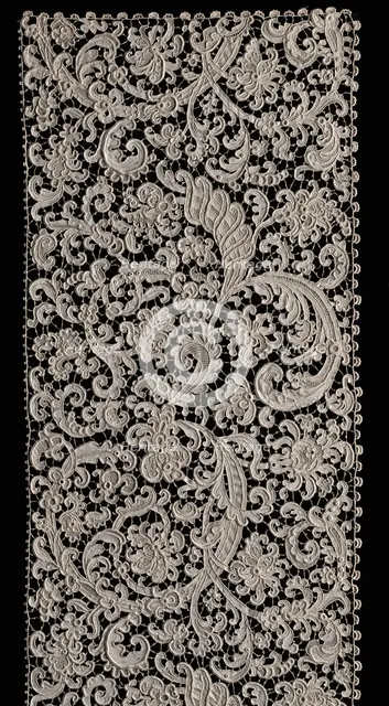 Needlepoint (Venetian Raised Point) Lace Flounce, second half of 17th century. Creator: Unknown.