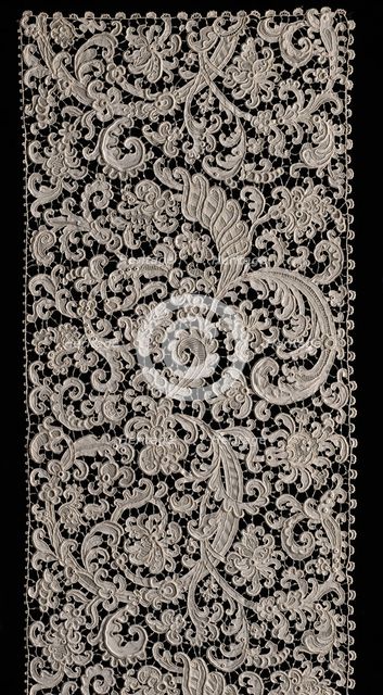Needlepoint (Venetian Raised Point) Lace Flounce, second half of 17th century. Creator: Unknown.