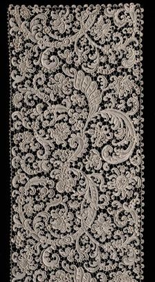 Needlepoint (Venetian Raised Point) Lace Flounce, second half of 17th century. Creator: Unknown