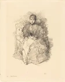 Needlework, 1896. Creator: James Abbott McNeill Whistler