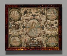 Needlework (Depicting the Five Senses), England, 1601/25. Creator: Unknown