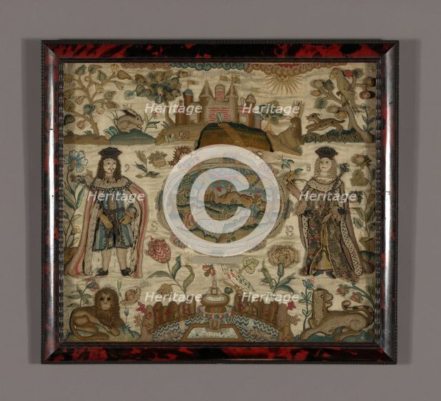 Needlework, England, 1698. Creator: Unknown.