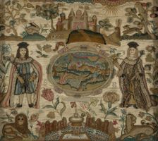 Needlework, England, 1698. Creator: Unknown