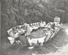 Needlework lesson, Montpelier House Open Air School, London, 1908