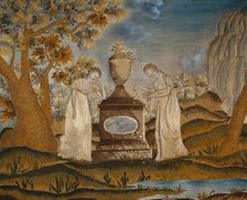 Needlework Mourning Picture, about 1790. Creator: Rebecca Bell